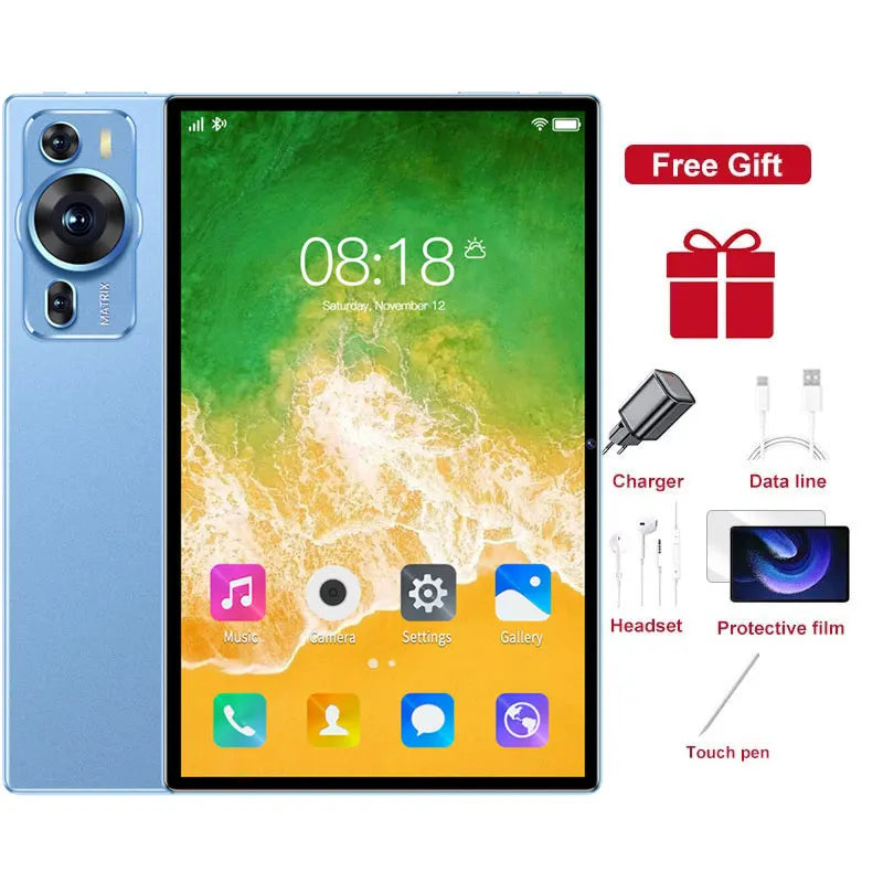 NEW Original P60Pro Tablets 16GB+1TB 10inch 20000mAh High-end Android 14 Tab 5G Dual SIM Global Version Tablet PC With keyboard