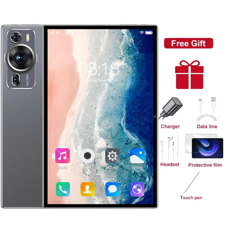 NEW Original P60Pro Tablets 16GB+1TB 10inch 20000mAh High-end Android 14 Tab 5G Dual SIM Global Version Tablet PC With keyboard