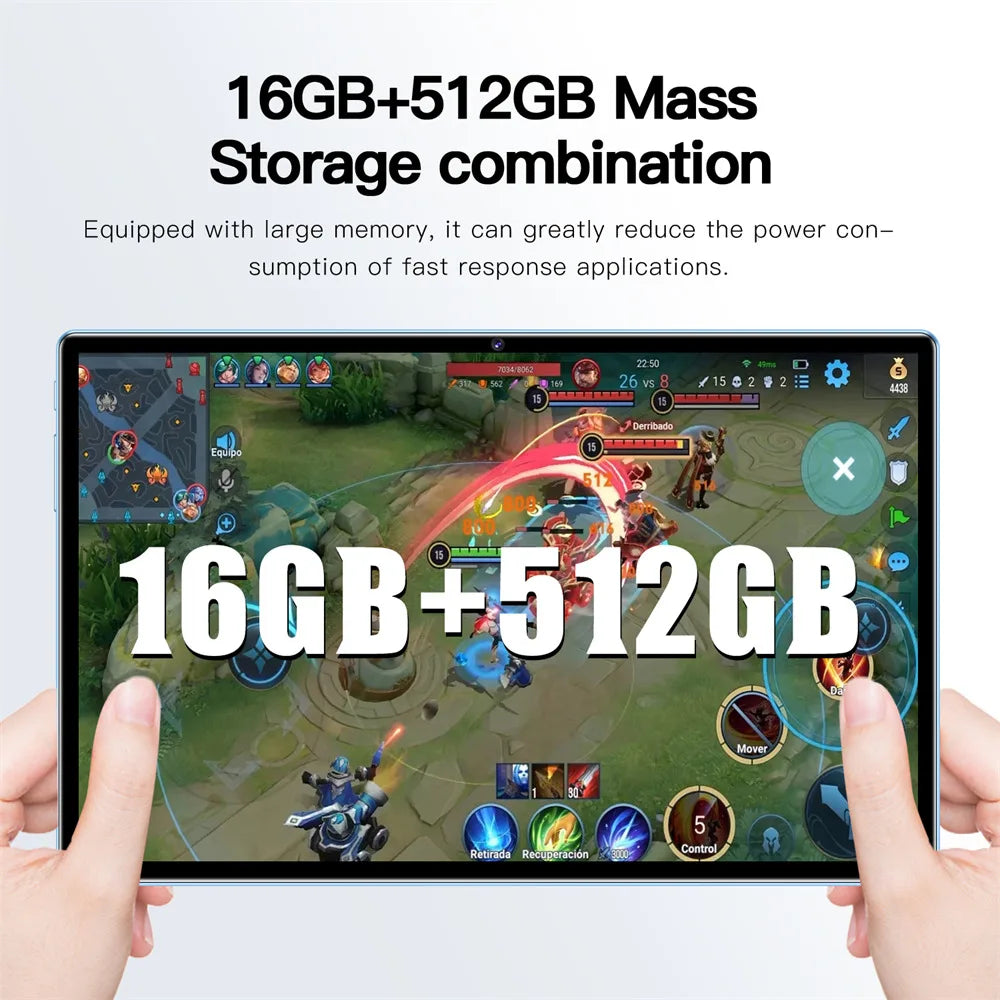 NEW Original P60Pro Tablets 16GB+1TB 10inch 20000mAh High-end Android 14 Tab 5G Dual SIM Global Version Tablet PC With keyboard