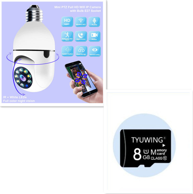 CAMERA WiFi 1080P Bóng đèn Zoom 4X Camera E27 Nhà 5GWiFi Màn hình báo động