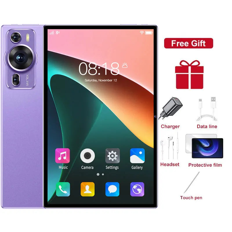 NEW Original P60Pro Tablets 16GB+1TB 10inch 20000mAh High-end Android 14 Tab 5G Dual SIM Global Version Tablet PC With keyboard